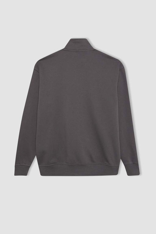 Толстовка Comfort Fit с воротником-стойкой на молнии - Defacto фото 8