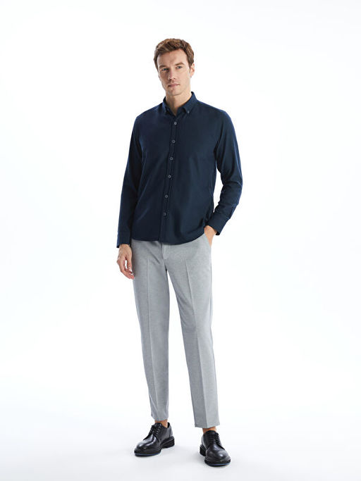 Regular Fit Uzun Kollu Gabardin Erkek G?mlek