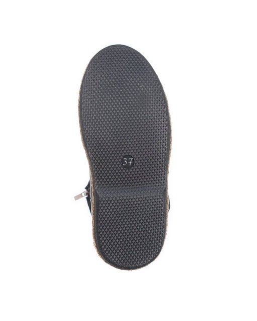 Монголки женские на войлочной подошве., Черные. Кожа. Молния. Подклад овчина.