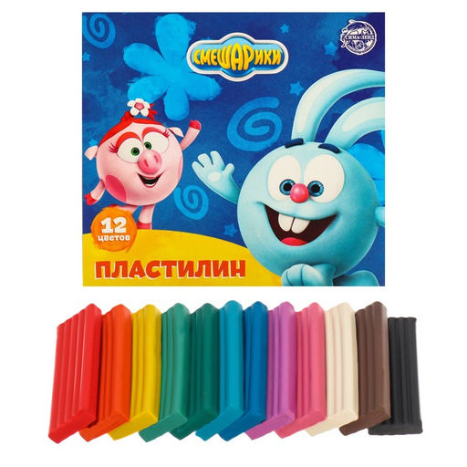 Пластилин СМЕШАРИКИ, 12 цветов, 180 г  фото 2