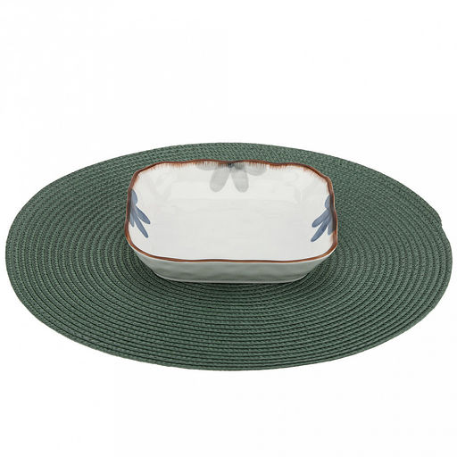 Аквилегия Тарелка глубокая фарфоровая 175х175мм h36мм, 500мл, квадратная, с деколью, волнистый край, отводка (Китай) - Домашняя мода фото 5