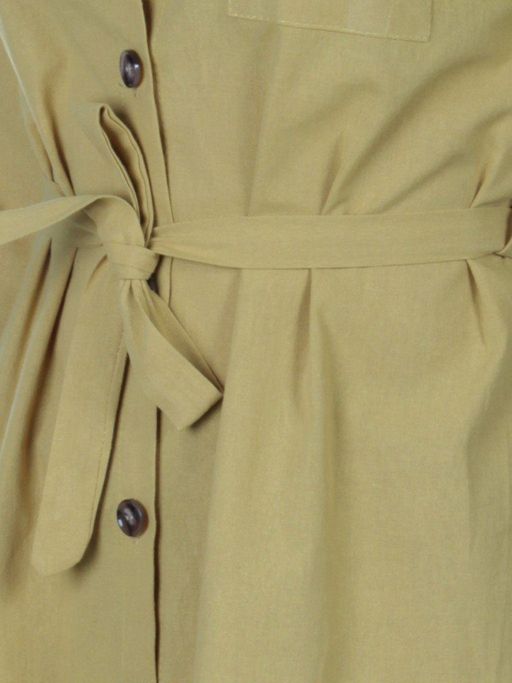 803 YELLOW Платье хлопковое с воротником Fashion