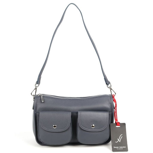 Женская кожаная сумка Sergio Valentini SV-SZ7320 НавиГрей  фото 2