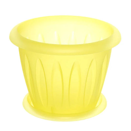 Цена за 3шт. Горшок для орхидей пластиковый 1,8л d-18см "Фелиция" с поддоном ассорти С103П