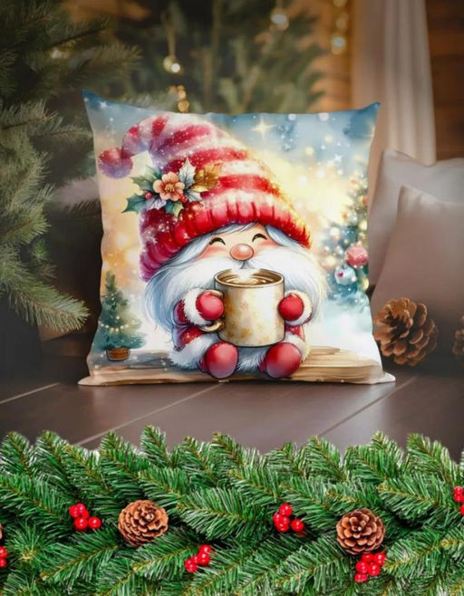 Наволочка декоративная новогодняя 45х45 на молнии, без наполнения