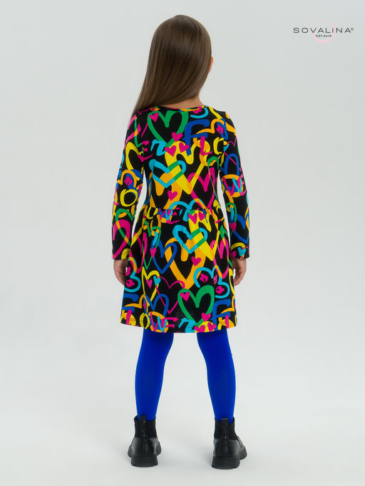 Платье Эля яркие сердца на черном - Sovalina фото 33