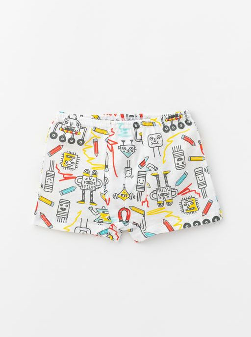 Боксеры для мальчика хлопковые, бирюза/роботы - Lesi kids фото 23