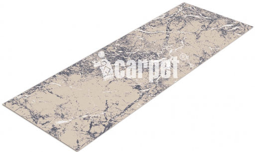 Коврик вырезной icarpet PRINT антискользящий (135) "Мрамор" 60х200 серо-бежевый S