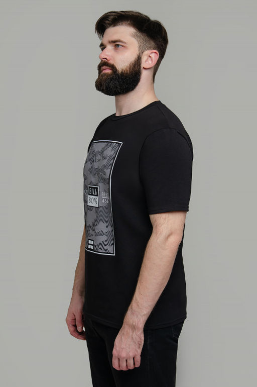 Арт. 67103 Футболка мужская 50-58 (5 шт) Цвет:черный