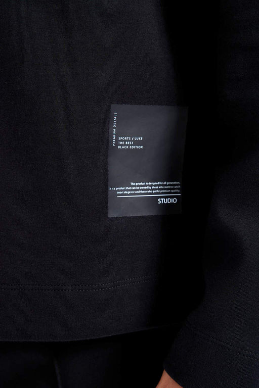 Толстовка Modern Fit с высоким воротником и полумолнией - Defacto фото 8