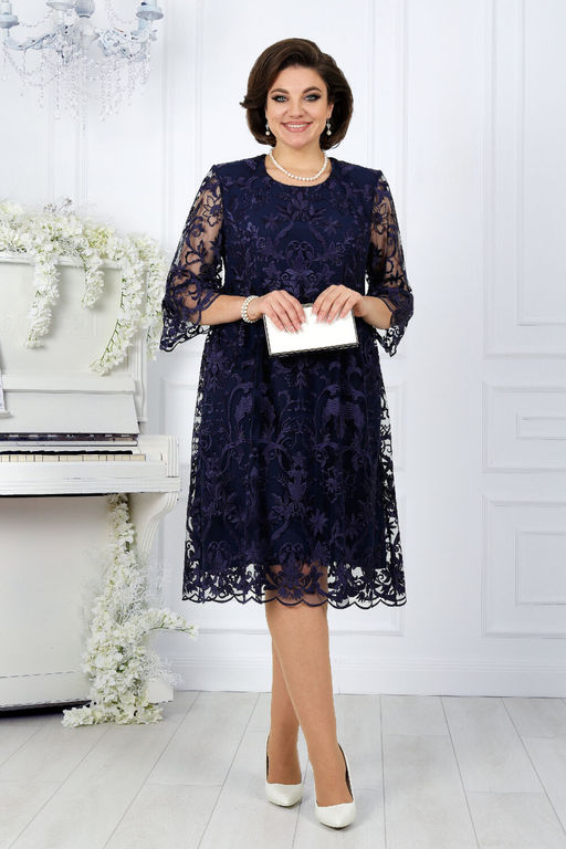 Платье Ninele 7431-Р темно-синий - Mira fashion фото 555