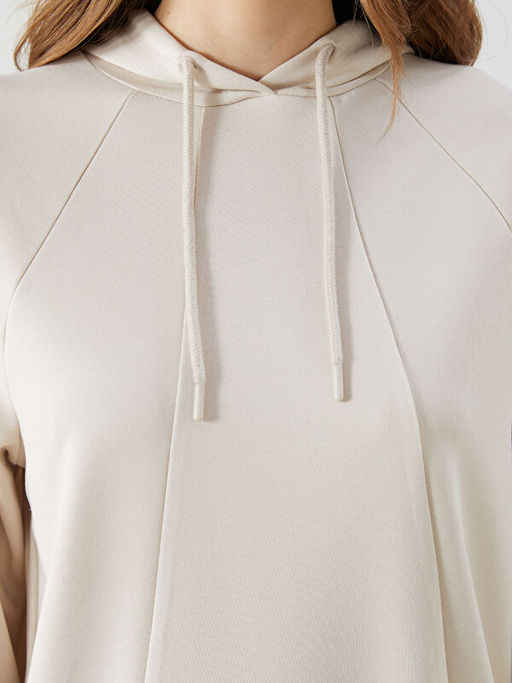 D?z Oversize Kad?n Hoodie