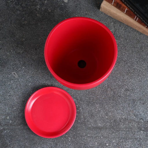 Горшок для цветов Колор гейм, керамический, с поддоном, 1.4 л, красный - Simaland фото 3