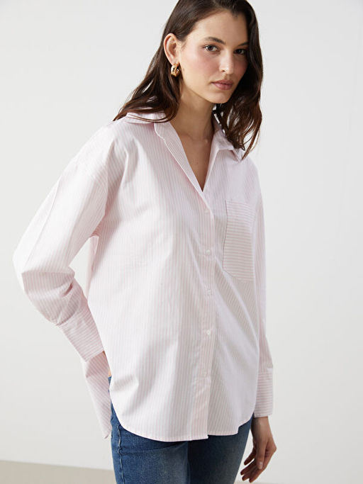 ?izgili Oversize Kad?n G?mlek