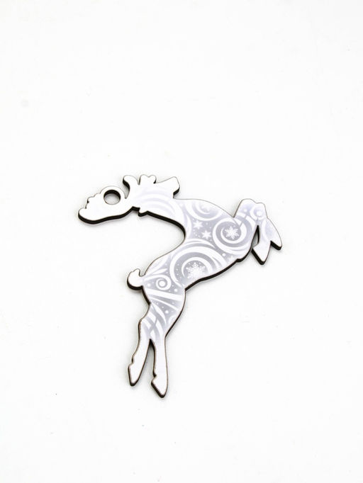 Ёлочная игрушка деревянная «Новый год: олень», набор 10 шт.