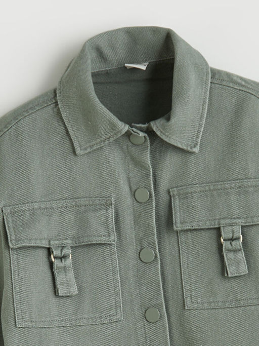 G?mlek Yaka K?z ?ocuk Ceket