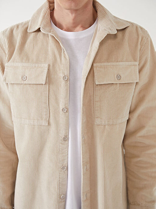 Rahat Kal?p Uzun Kollu Kadife Erkek G?mlek