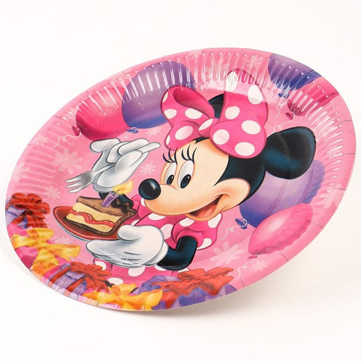 Цена за 10 шт. Тарелка бумажная, 23 см, Минни Маус - Disney фото 3