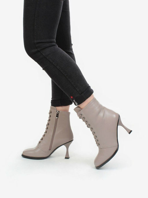 04-E29W-15HK BEIGE Ботинки зимние женские (натуральная кожа, натуральный мех) - Фабричный китай фото 2