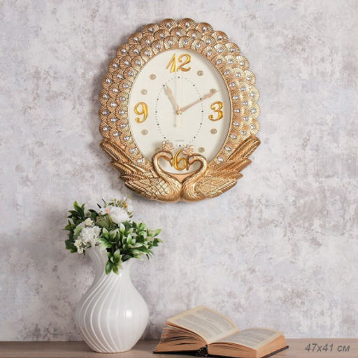 Часы настенные Павлины 41х47 см / 4514ZT /уп 12/ золото - Галеонтрейд фото 7