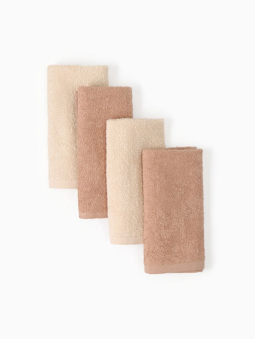 Салфетки махровые Этель Believe in magic, 4 шт., 30?30 см, хлопок 100%, бежевые/чёрные