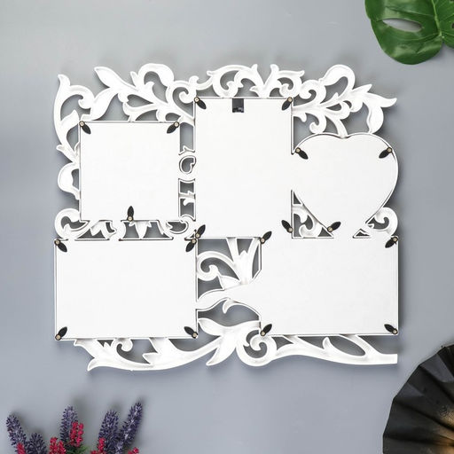 Фоторамка - коллаж на 5 фото С сердцем, (пластиковый экран)