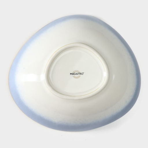 Салатник Magistro Пэвэти, 400 мл, d=15.3 см, фарфор, белый, голубой фото 3