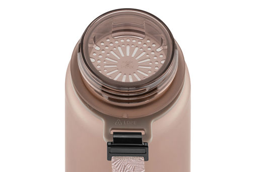 Бутылка для воды 500 мл 6,5*6,5*23 см "Style Matte" с углублениями д/пальцев капучино