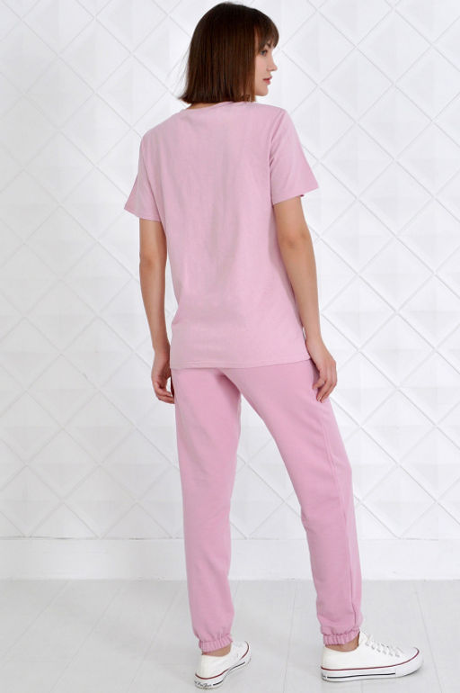 Арт. 2349 Костюм женский пудра  44-52 (5 шт) Цвет:верх- пудра, низ- пудра