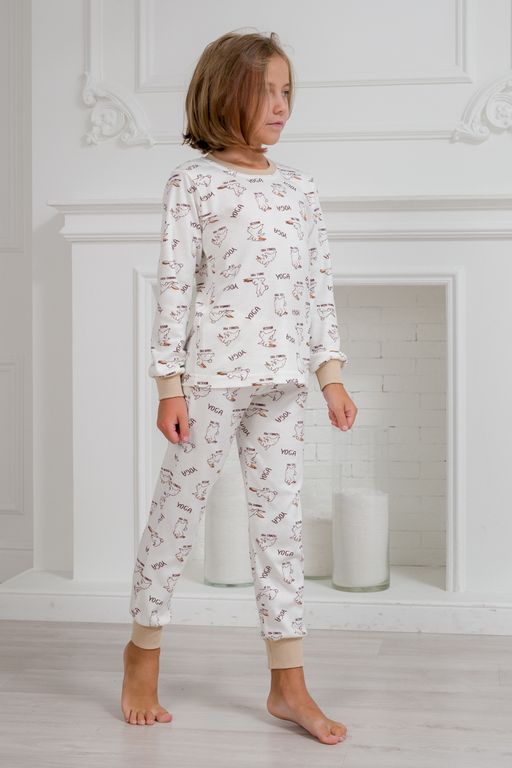 Пижама детская из интерлока Потешка кролик бежевый - Амадэль фото 3