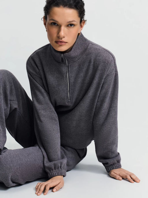 Толстовка на молнии оверсайз / Zarina