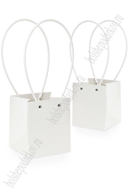 Сумка для цветов 13*15*12 см (10 шт) SF-7377, белый