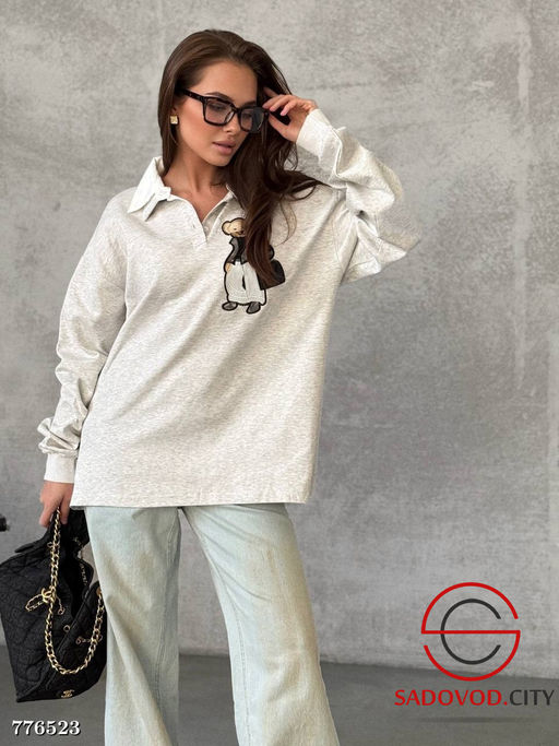 Кофта со съемным воротничком