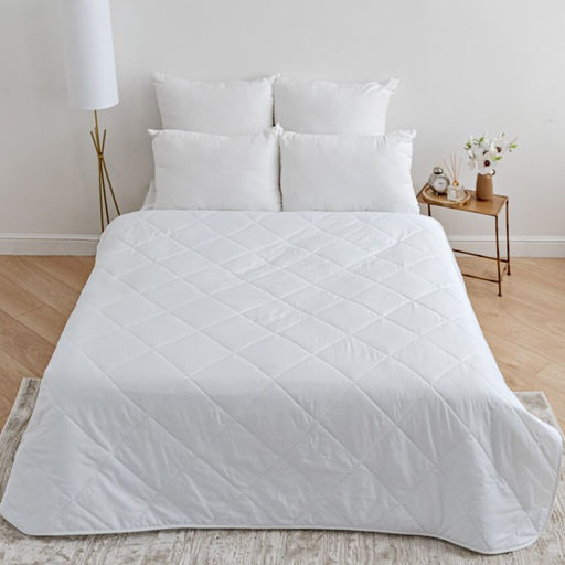 Одеяло облегченное 205×220 см, файбер 100 г/м, микрофибра белая 80 г/м, 100% полиэстер