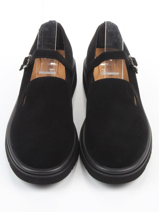 06-DLG05-3 BLACK Туфли женские (натуральная замша)