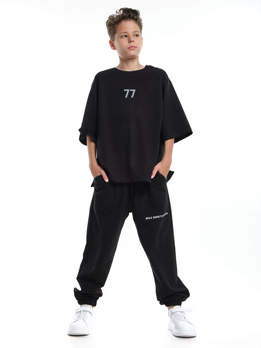 Футболка оверсайз: стильный выбор для молодых модников UD 7994 черный - Mini maxi фото 5