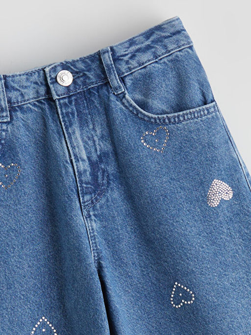 Wideleg Ta?l? K?z ?ocuk Jean Pantolon