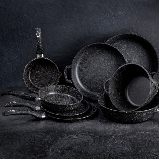 Противень с антипригарным покрытием 28х28х7см "Гранит", s0,4см, литые ручки, подарочная упаковка (Россия)