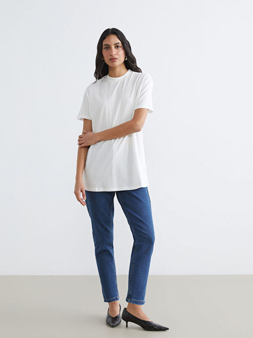 Bisiklet Yaka Kad?n Ti??rt