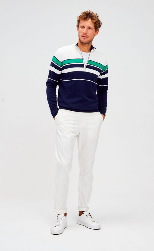 Джемпер F221-15-1747 navy-green - Fine joyce фото 2