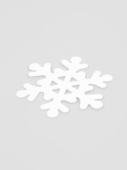 Цена за 2 шт. Снежинка "Мерцание", 6.5 см, цвет белый (набор 6 шт)