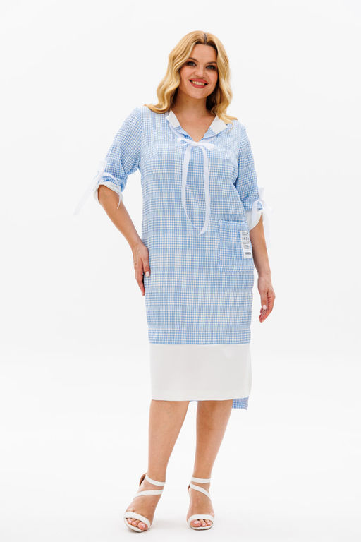 Платье Michel Chic 2163 голубой, белый