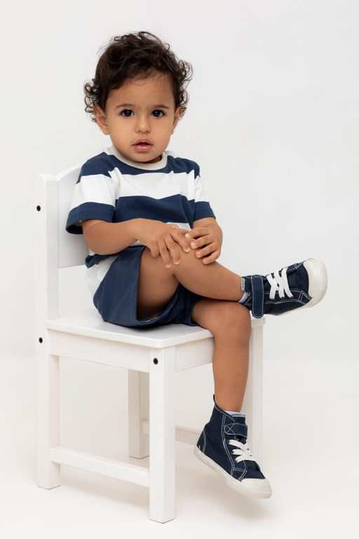 КР 302374/синий,суровый,полоска к564 фуфайка (футболка) д/мал яс - Crockid фото 5