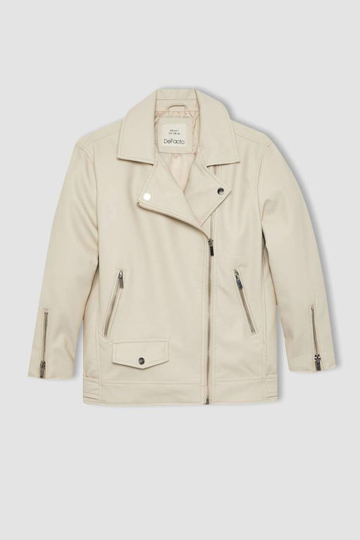 Водоотталкивающая куртка с воротником для девочек, пальто - Defacto фото 7