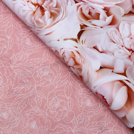 Цена за 10 шт. Бумага глянцевая двусторонняя Пионы, 0,5 х 0,7 м - UPAK LAND фото 2