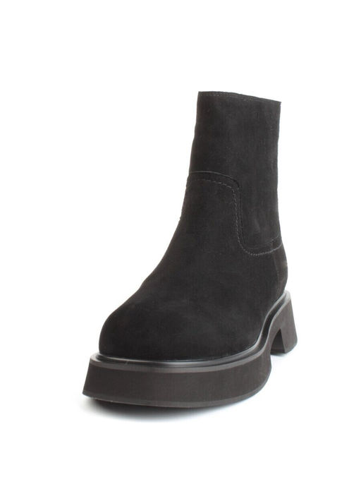 04-HJM397 BLACK Ботинки зимние женские (натуральная замша, натуральный мех)