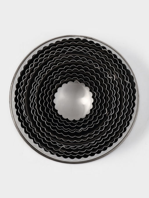 Формы для печенья Доляна «Волна», набор 12 шт., d=3.5-10.5 см, h=3 см, нержавеющая сталь