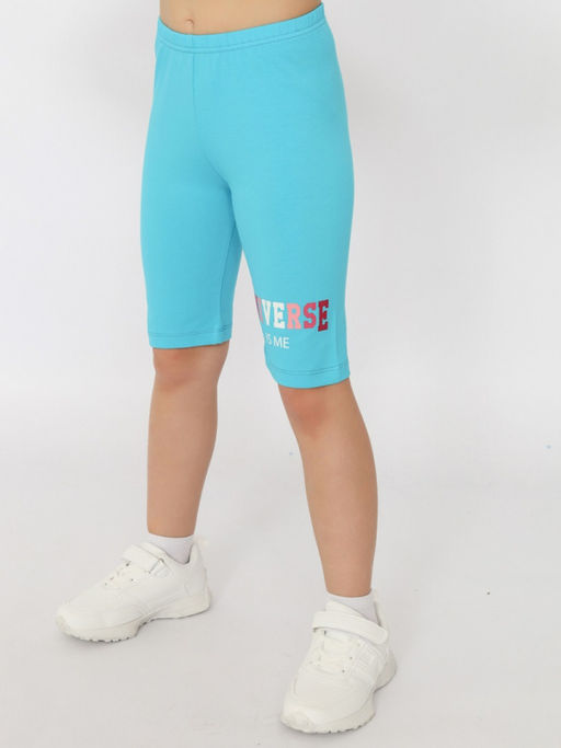 CRB wear/CSKG 90249-40-408 Комплект для девочки (футболка, бриджи),бирюзовый/Ex.Cherubino  фото 8