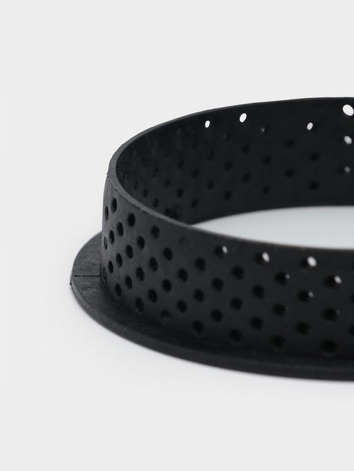 Формы для выпечки тарта Доляна, перфорированные, внутренний d=8.3 см, набор 6 шт., чёрный