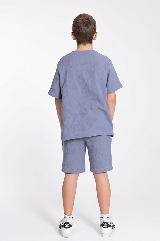 Футболка М223024д Серо-голубой